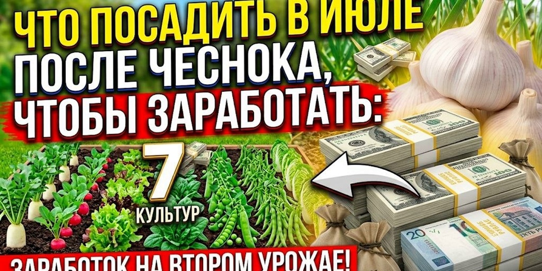 Что посадить после чеснока в Июле, чтобы заработать: 7 культур