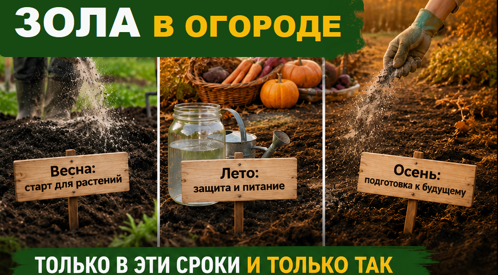 Зола в огороде: я сыплю её только в эти сроки и только так