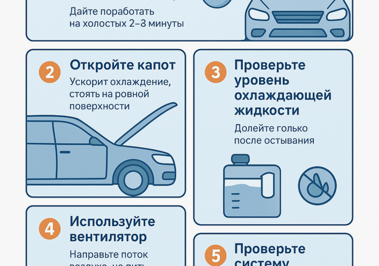 5 способов быстро охладить двигатель после перегрева на трассе