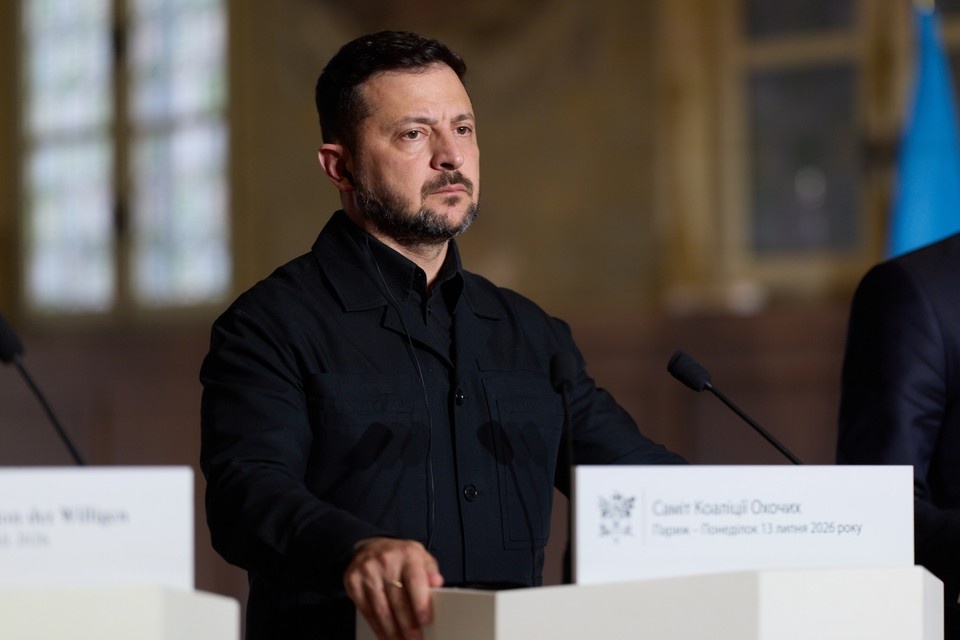    Зеленский перешёл на русский язык на пресс-конференции в Киеве. Фото: Press Service Of The President O/Global Look Press
