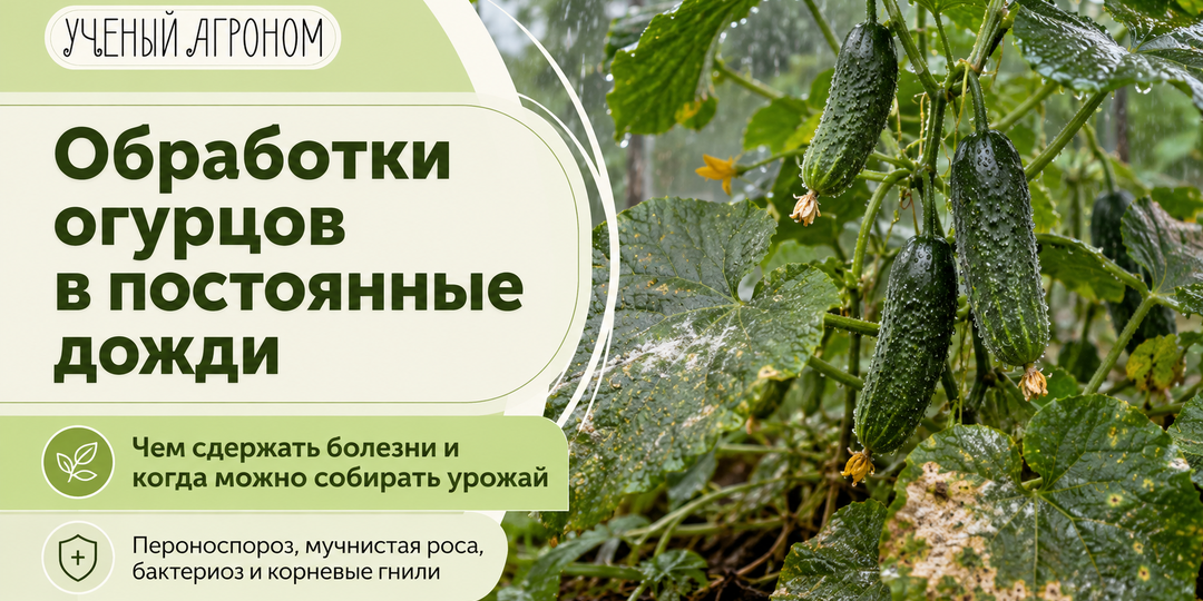 Обработки огурцов в постоянные дожди: чем сдержать болезни и когда можно собирать урожай