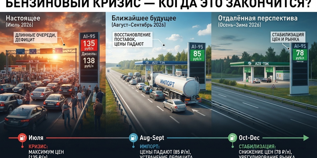Бензиновый кризис-2026: когда это закончится и чего нам ждать дальше