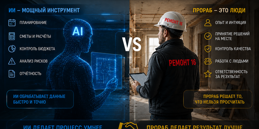 Заменит ли ИИ прораба в ремонте? Честный разбор