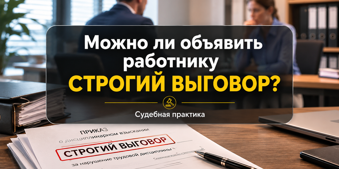 Можно ли объявить работнику строгий выговор? Суд поставил точку в этом вопросе
