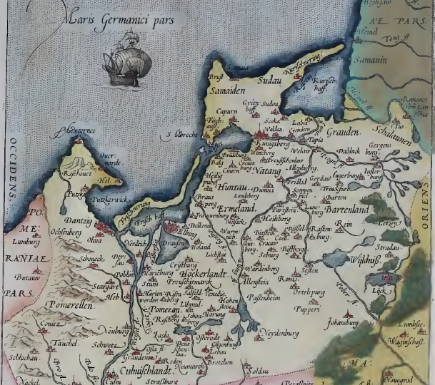 ПРУССИЯ в Атласе 1603 года: Боруссия, Ульмеригия и Танаим