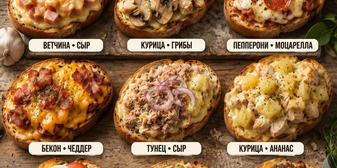 🥪 Когда не знаете, что быстро приготовить на завтрак или перекус: шпаргалка по 9 лучшим начинкам для горячих бутербродов