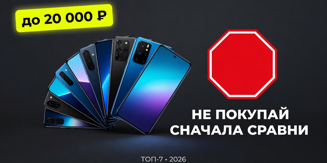 Не покупайте телефон до 20 000 ₽: 7 смартфонов 2026 года без маркетинга