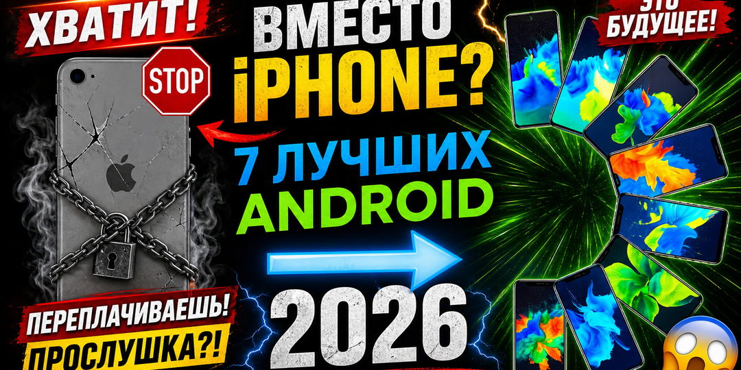 Что купить вместо iPhone в 2026 году: 7 Android-смартфонов без компромиссов