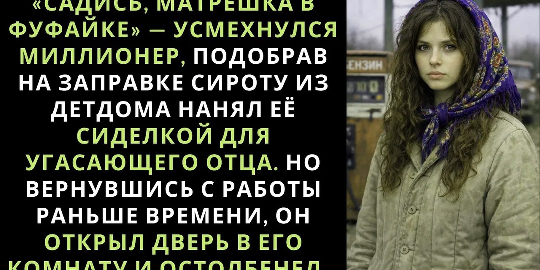 Он подобрал её на заправке и назвал матрёшкой в фуфайке. Через двадцать дней вернулся раньше и остолбенел