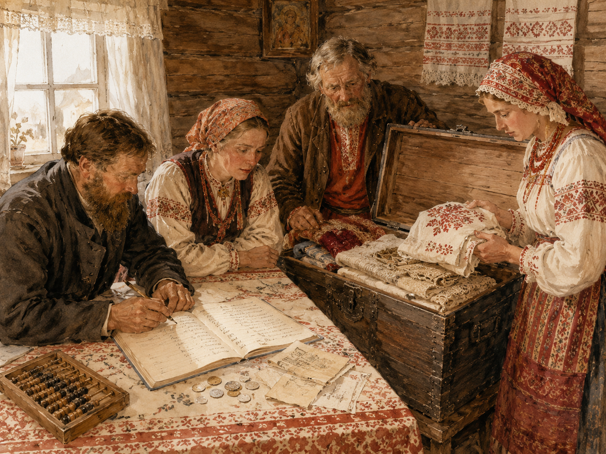Пересчет приданного и подробная опись.
