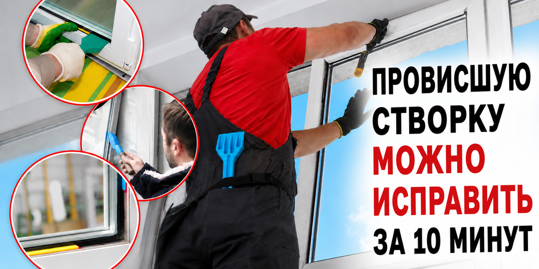 Пластиковое окно цепляет и не закрывается? Исправьте геометрию своими руками за 10 минут