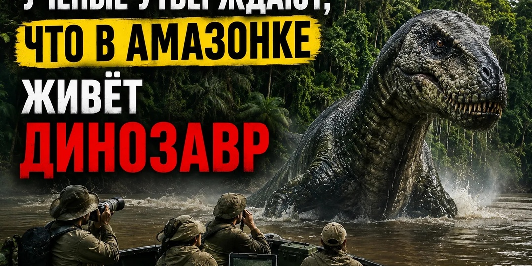 СЕНСАЦИОННЫЙ ПРОРЫВ НАУКИ: УЧЁНЫЕ УТВЕРЖДАЮТ, ЧТО В АМАЗОНКЕ ЖИВЁТ ДИНОЗАВР
