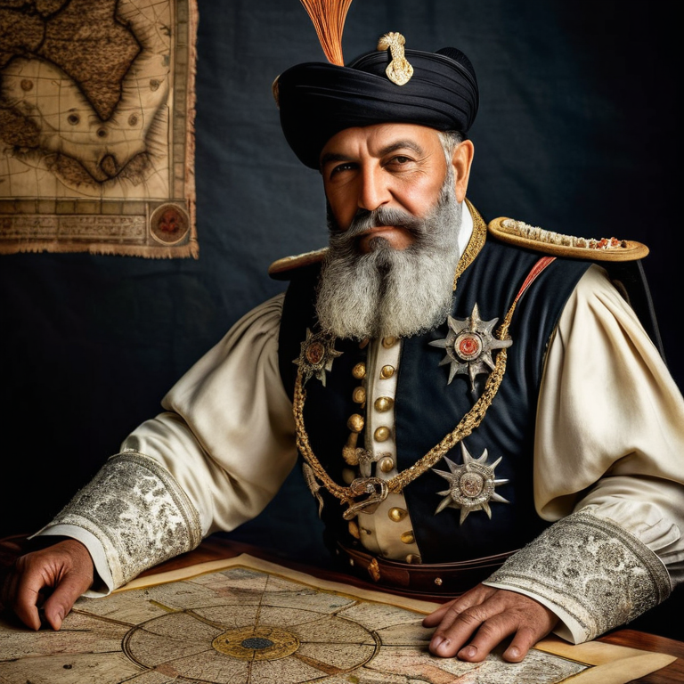 Пири Рейс — адмирал и картограф. На полях карты написал, что использовал 20 источников, 8 — со времён Александра Македонского.