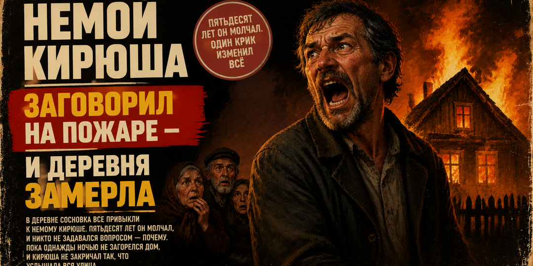 Немой Кирюша заговорил на пожаре — и деревня замерла