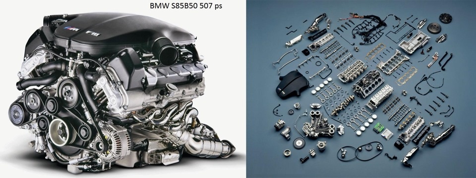 Почему мотор BMW M5 e60 такой сложный ?