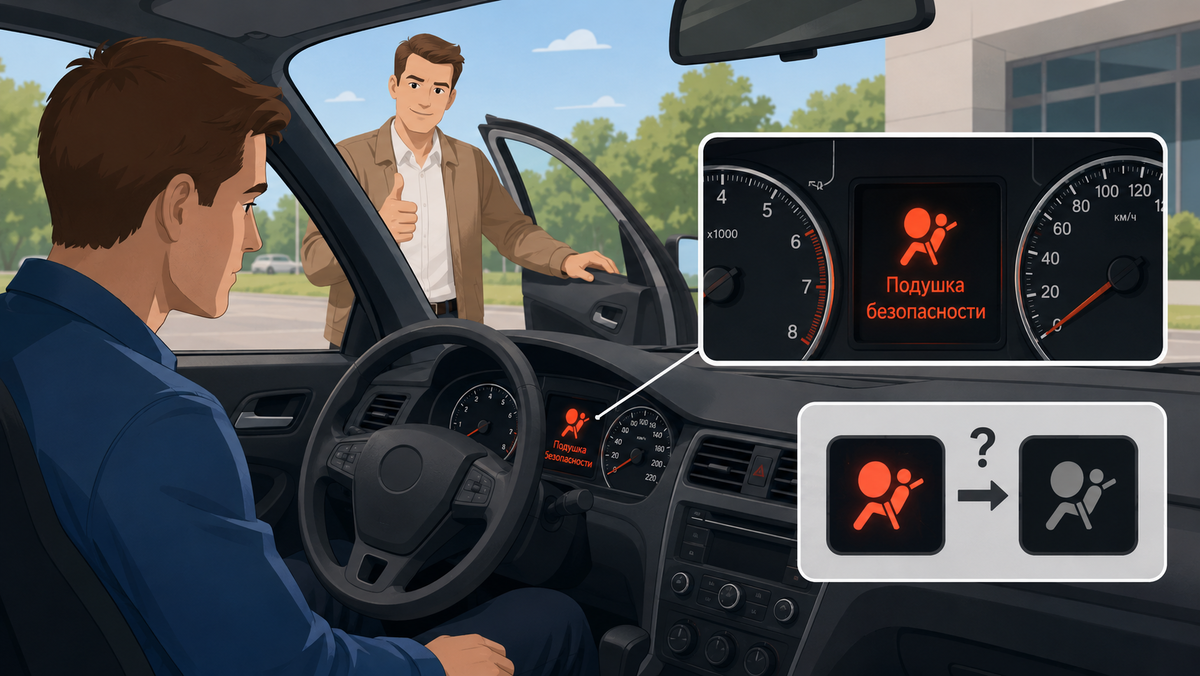 Лампа Airbag гаснет как положено, а подушек может не быть: обман при продаже битых машин