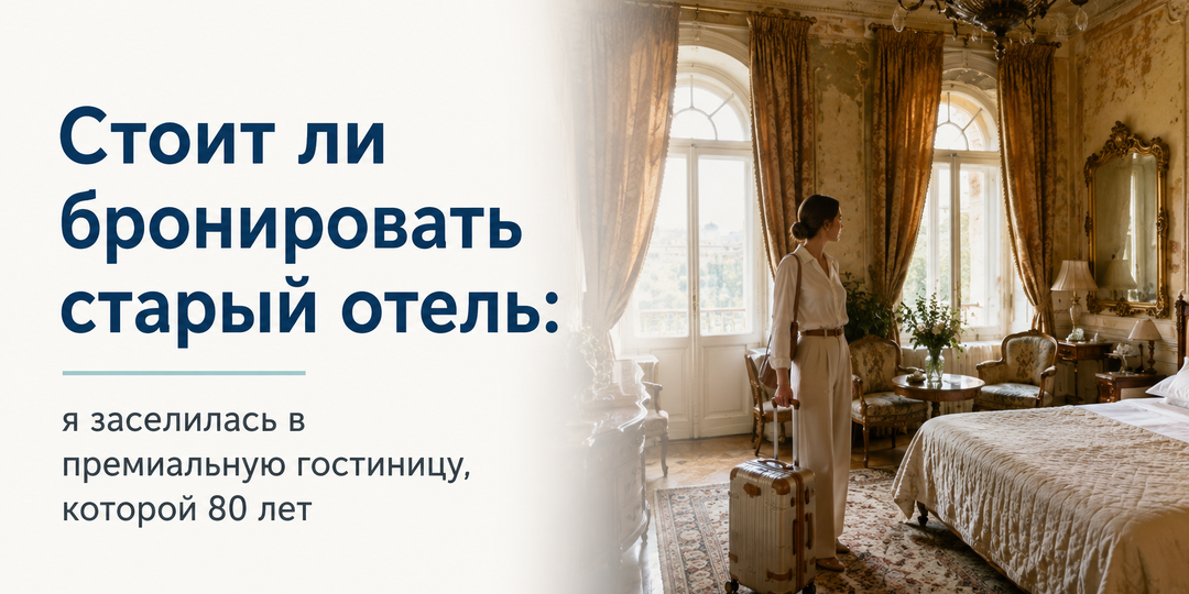 Я заселилась в премиальную гостиницу, которой 80 лет: стоит ли бронировать старый отель