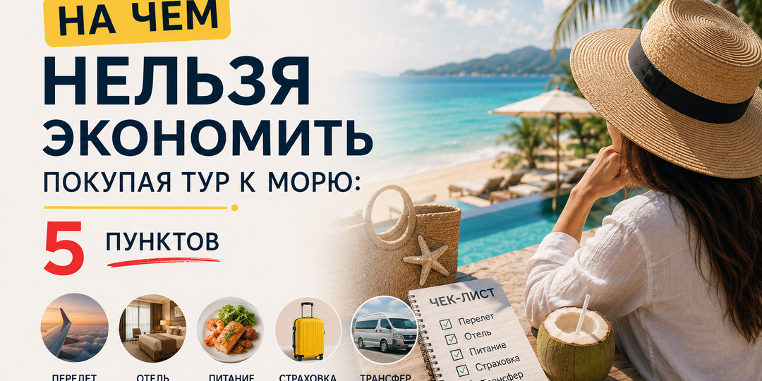 На чем я никогда не экономлю покупая тур к морю: 5 пунктов