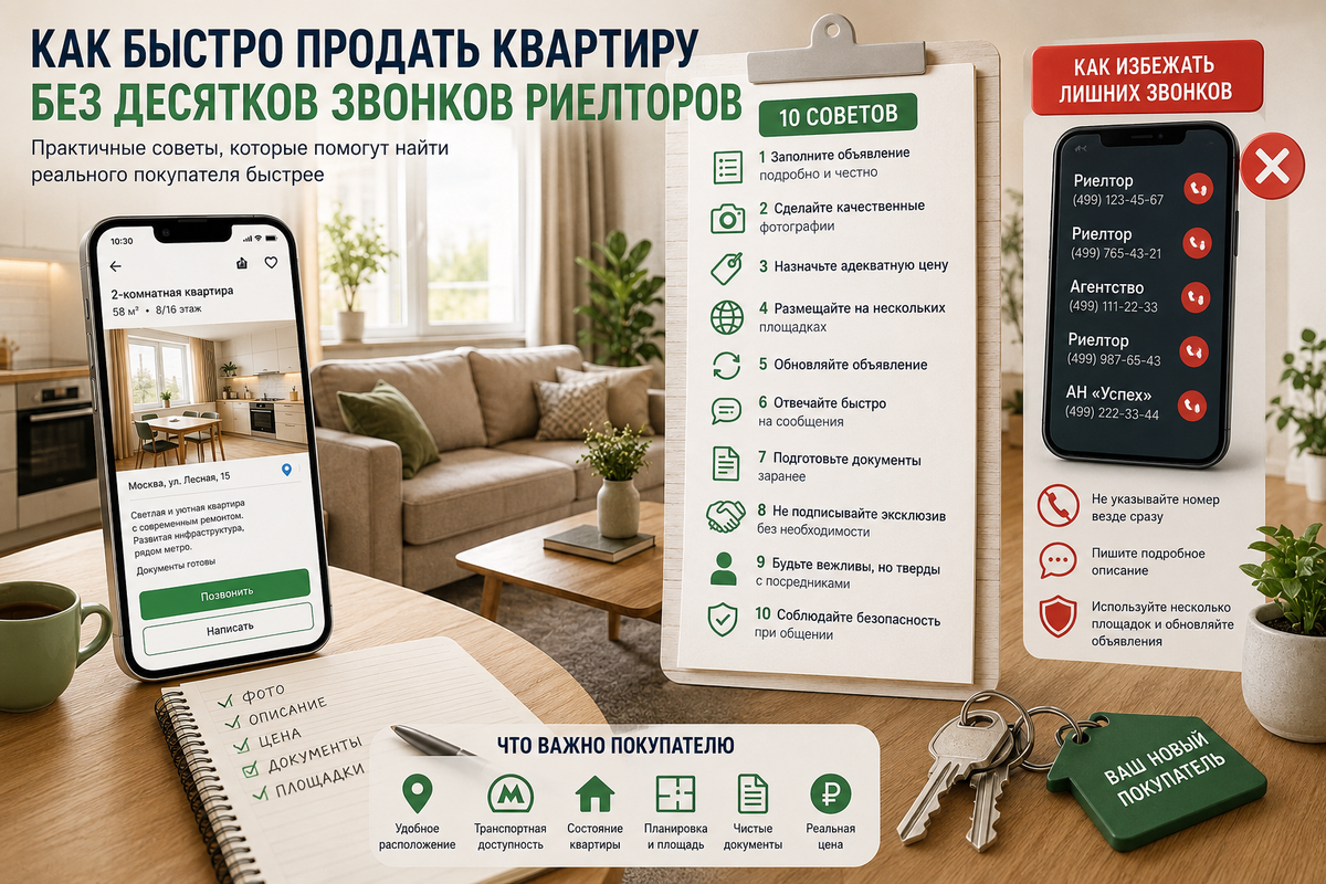 Продать квартиру без риэлторов