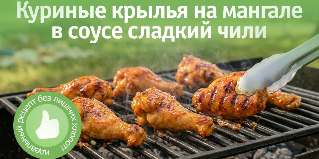 Куриные крылья на мангале в соусе сладкий чили: идеальный рецепт без лишних хлопот