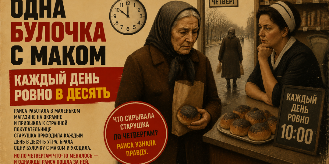 Одна булочка с маком каждый день ровно в десять