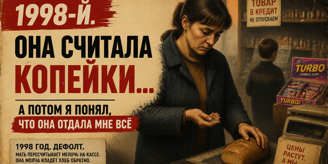 1998-й. Мать считала копейки на кассе, а я закатил истерику из-за жвачки.