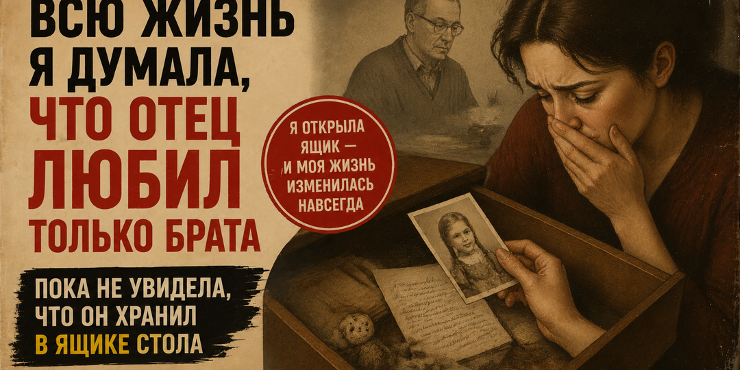 Всю жизнь я думала, что отец любил только брата. Пока не увидела, что он хранил в ящике стола.
