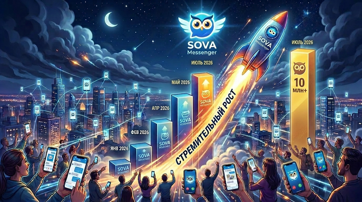 За шесть месяцев официальный сайт sovamessenger.ru посетили более 10 000 000 человек