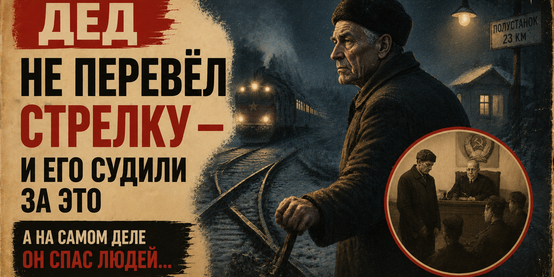 Дед всю жизнь работал стрелочником на железной дороге. Однажды не перевёл стрелку — и его судили за это.
