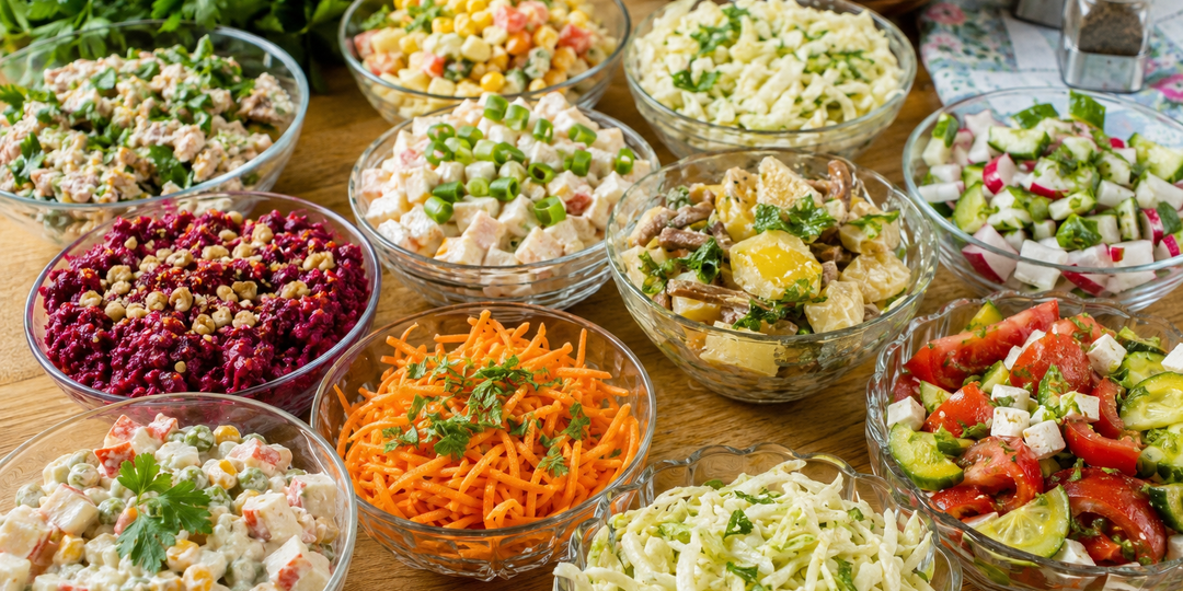 Рецепты простых салатов быстро и вкусно: 10 идей на каждый день