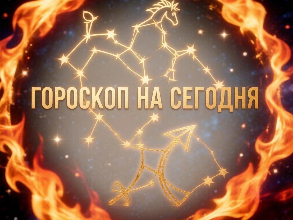 Иллюстрация гороскоп на сегодня Стрелец