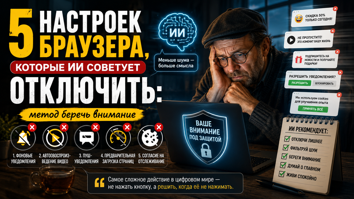 Как настроить браузер, что бы сберечь своё внимание.