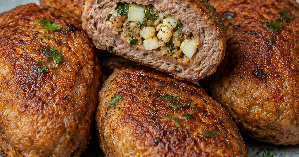 Зразы мясные готовлю только так, сочные внутри, румяные снаружи, исчезают со стола быстрее котлет