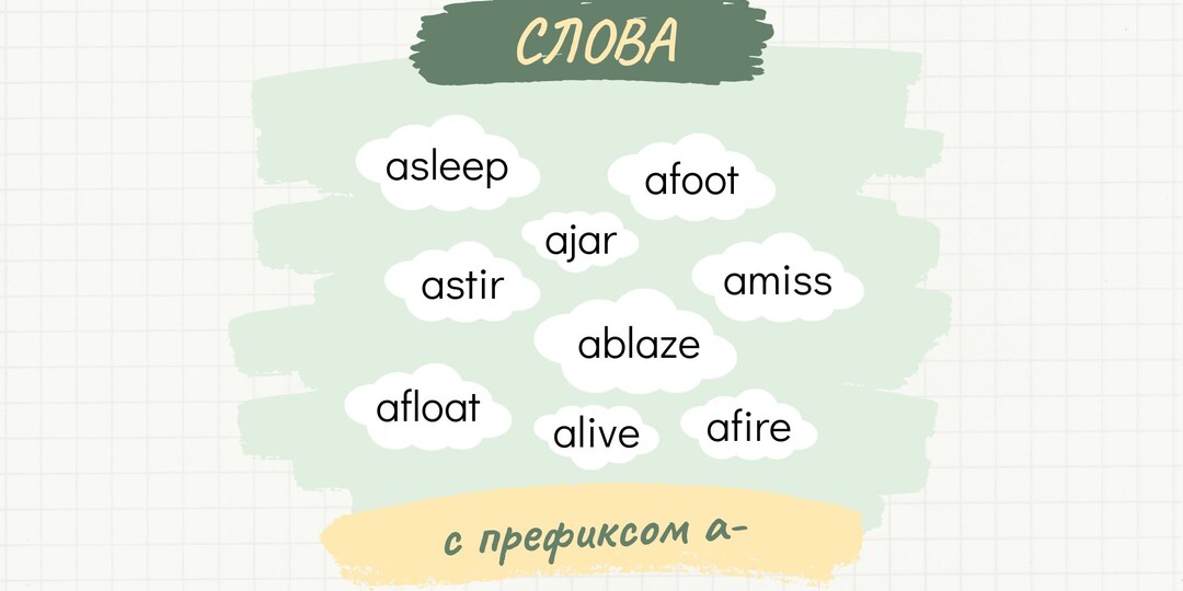 Asleep, afoot, afield: где предел приставки «а-» в английском языке