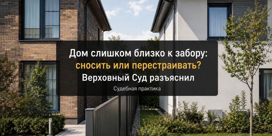 Дом слишком близко к забору: сносить или перестраивать? Верховный Суд разъяснил