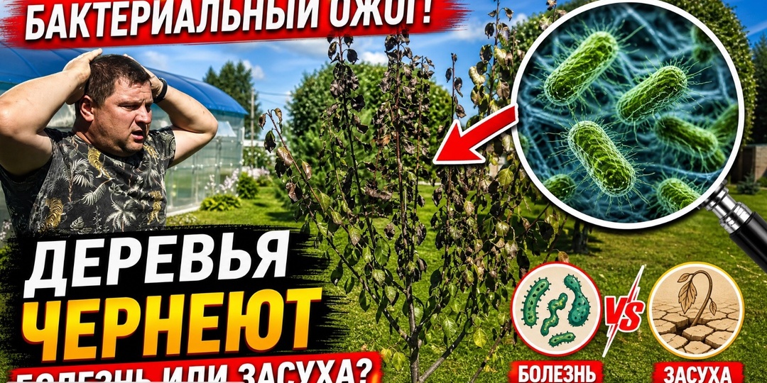 Деревья в саду чернеют, листья засыхают: болезнь или засуха?