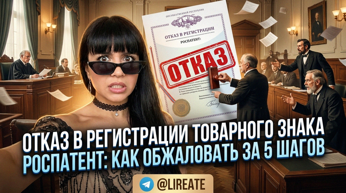    Отказ в регистрации товарного знака Роспатент и как обжаловать это решение. Лирейт