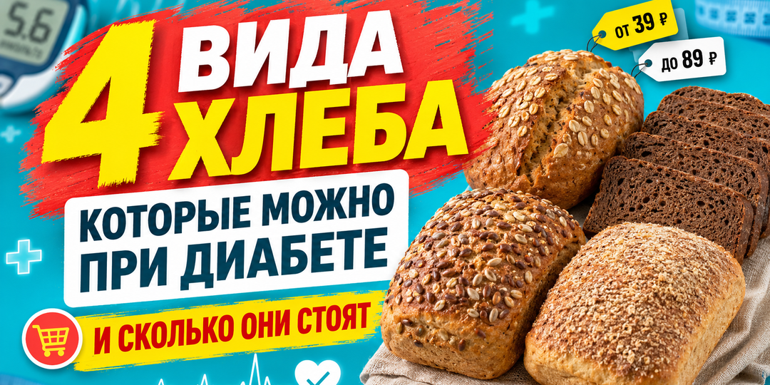 4 вида хлеба, которые можно при диабете - и сколько они стоят в магазине