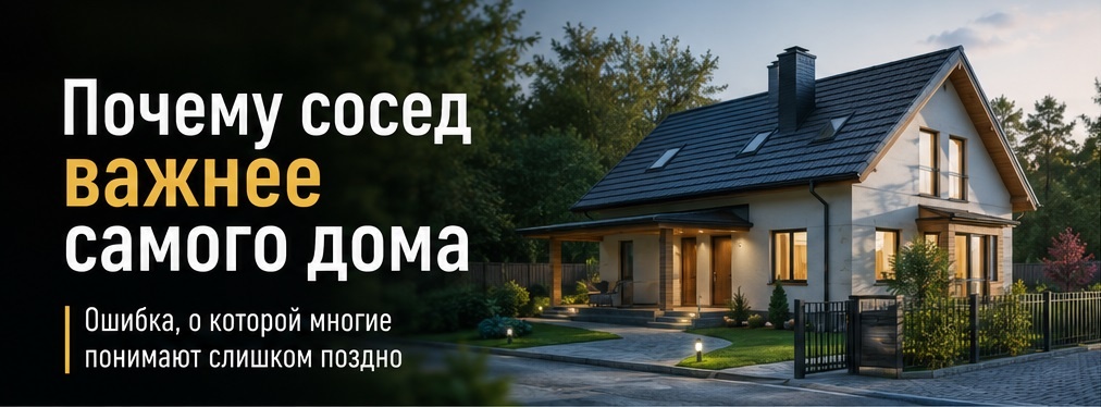 Почему сосед важнее самого дома. Ошибка, о которой многие понимают слишком поздно
