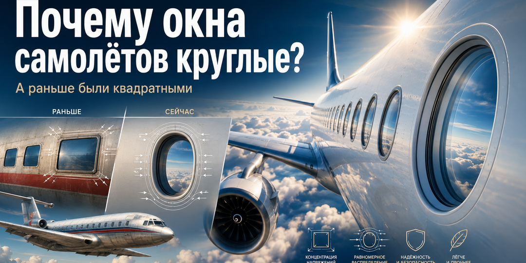 Маленькая деталь, спасшая тысячи жизней: почему иллюминаторы овальные