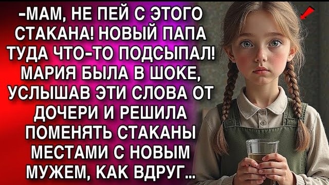 Мама, не пей из этого стакана. Новый папа туда что-то подсыпал