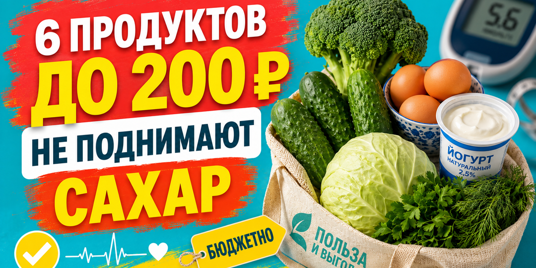 6 продуктов до 200 рублей, которые не поднимают сахар