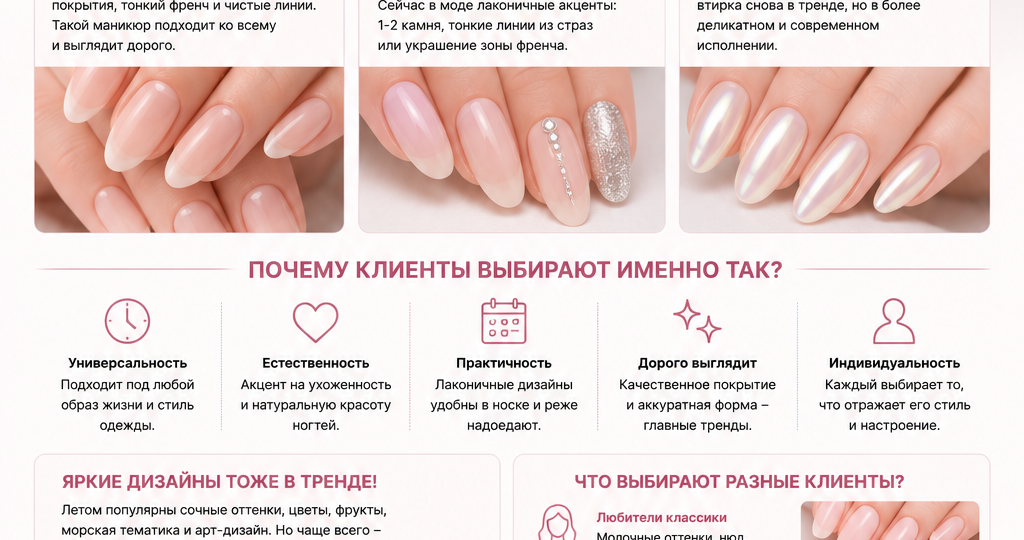 Стразы, втирки или минимализм: что сейчас выбирают клиенты