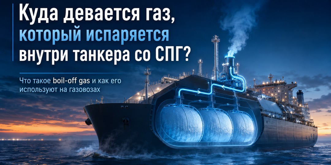 Газ кипит при −162 °C: что происходит внутри танкера со СПГ?