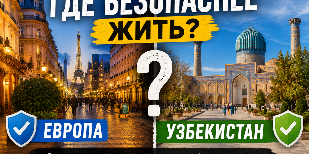 Где безопаснее жить — в Европе или Узбекистане?