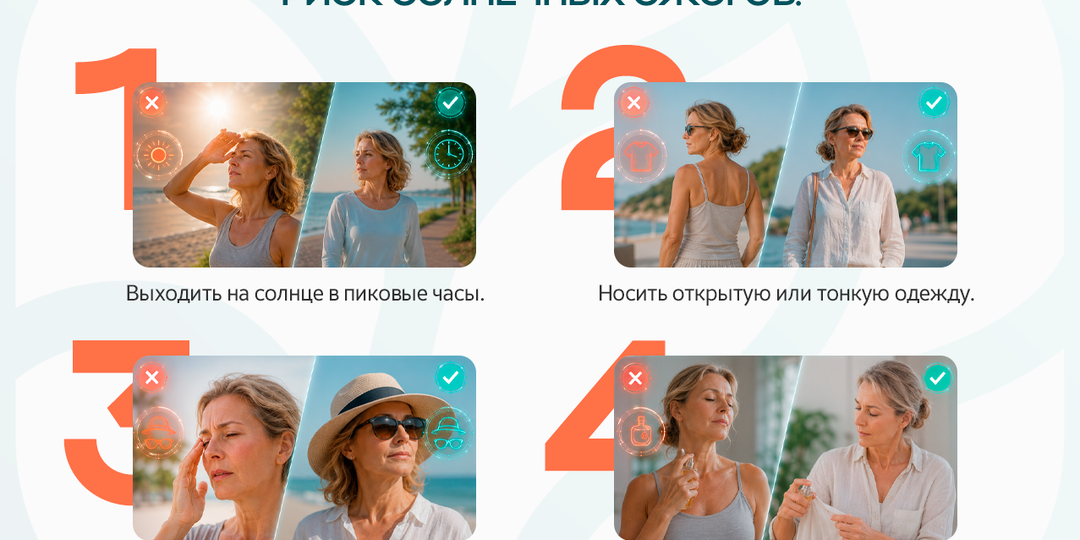 Привычки, которые повышают риск солнечных ожогов