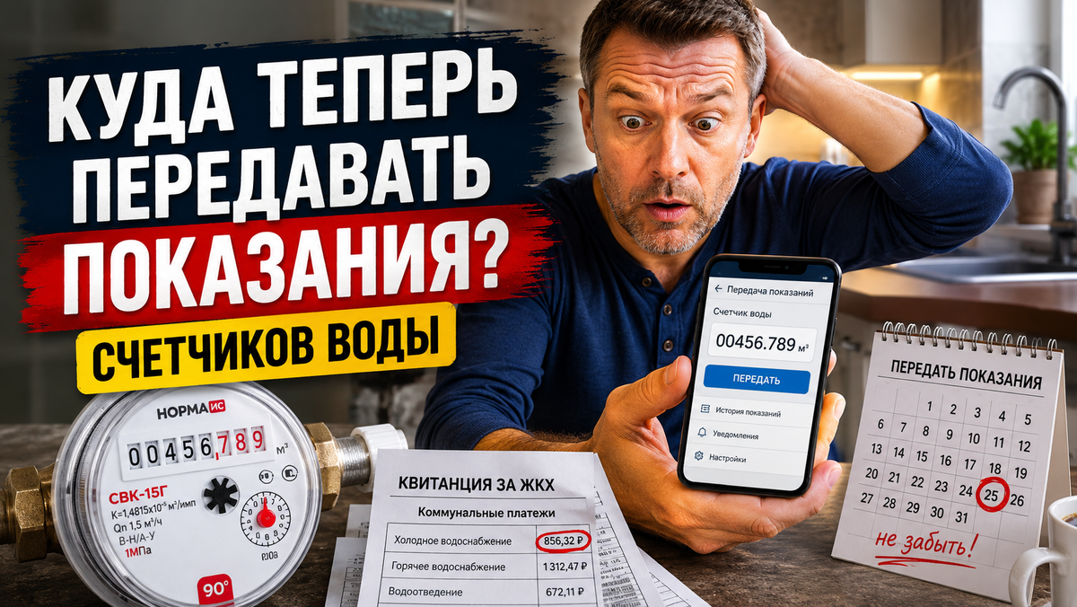 Показания счетчиков воды с августа: куда передавать, до какого числа и что будет при пропуске срока?