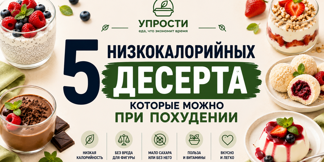 5 низкокалорийных десертов, которые можно даже при похудении