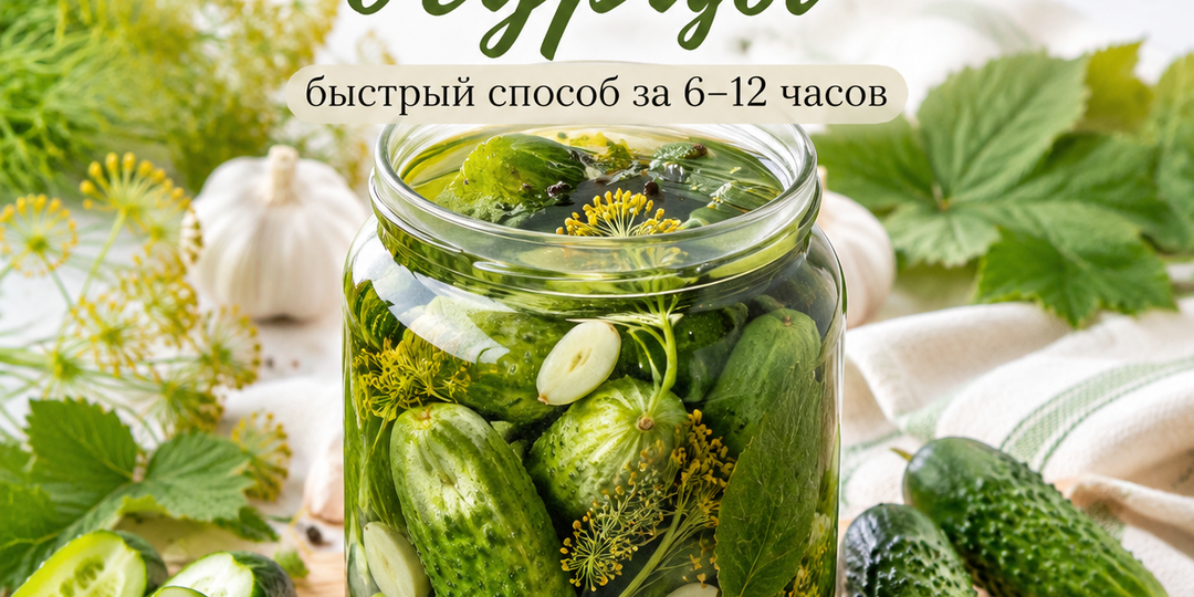 Идеальные малосольные огурцы, быстрый способ за 6–12 часов